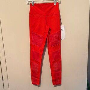 Alo Uoga Cherry High-Waisted Moto Leggings